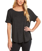 Matty M Women&#39;s Short Sleeve Rolled Cuff Tunic Top Shirt (XS, Charcoal) - £15.17 GBP