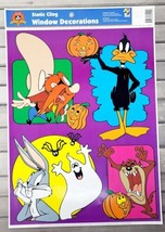 Looney Tunes Halloween Window Decor Bugs Bunny Taz Daffy Sam VTG Color-Clings - £4.09 GBP