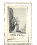 Very Rare 1925 Lace Holy Card Of LA VIE OFFERTE A DIEU PL Garde 86 - €15,35 EUR