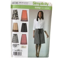 Simplicity Sewing Pattern 4036 Skirt Various Lengths Misses Size 6-14 - $8.99