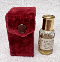 J&amp;S Saleh Yadgar Vintage Perfume Concentrated Oil In Red Velvet Box Whit... - $24.26
