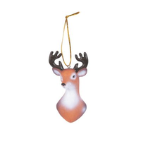 NEW Deer Antler Christmas Ornament 4 inch hand painted resin holiday dec... - £3.94 GBP