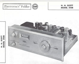 1957 H.H. SCOTT 310B FM Radio TUNER Photofact MANUAL Tube Vintage Schema... - £8.59 GBP