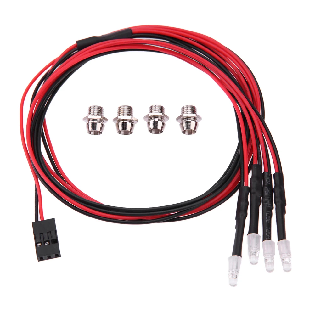 4 LED White/Red Light Remote Control Toys Accessories RC Car LED Light Kit 3mm - £9.11 GBP