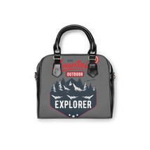 Personalized Mountain Explorer Shoulder Handbag with Removable Strap for Outdoor - £38.86 GBP