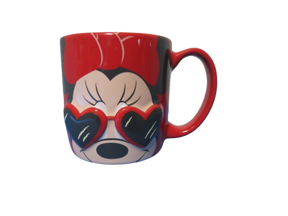 Primary image for Minnie Mouse XOXO Heart Glasses 3D Red Mug Disney Coffee Tea Cocoa 10 Oz