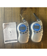 (2) Memorex MK1996 22 Channel GMRS Two-Way Radio w/ Belt Clip PARTS ONLY - $14.01