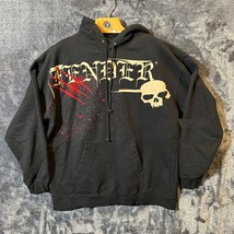 Fender Hoodie Mens XL Black Skull Guitars Skater y2k Vintage Rock and Roll - £28.49 GBP