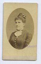 CDV done by STUDIO R.A. Lewis Chatham St. New York * Lady Oval cut side ... - $9.95