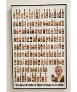 1976 The Good Taste of Beer Comes in a Bottle Framed Poster With Chris S... - $34.60