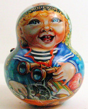 Hand painted russian one of kind roly polly &quot;female sailor&quot; by natasha - £154.19 GBP