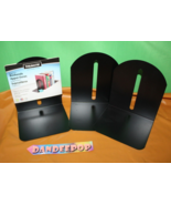 2 Sets Of Steelmaster Magnetic Bookends Black - £35.19 GBP