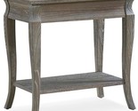 Luna Narrow Chairside End Table, Gray Wash - £238.21 GBP