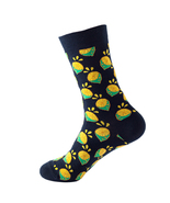 Black Lemon Pattern Cozy Socks (One Size) - £11.87 GBP