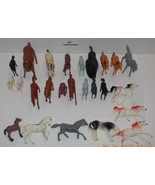 Huge Lot of 25 Different Pretend Play 1&quot; to 4&quot; Horses animal Figures - £20.32 GBP