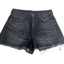 american eagle Super high rise Festival Black jean shorts Size 8 - £17.14 GBP