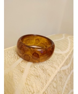 Very rare vintage bakelite reverse carved rose bangle bracelet - £156.12 GBP