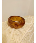 Very rare vintage bakelite reverse carved rose bangle bracelet - $199.00