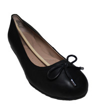 Lands End Womens Size 8.5, Classic Ballet Flat Leather Shoes, Black - £23.58 GBP