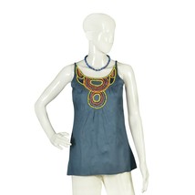 Insense Small Size Women&#39;S Hand Beaded Sleeveless Top For Girls/ Free Ship - £18.57 GBP