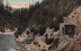 Tunnel Cow Creek Canyon Oregon OR Postcard 1917 Railroad Locomotive N06 - £2.34 GBP