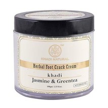 Khadi Natural Jasmine &amp; Green Tea Herbal Foot Crack Cream 100 gm With Sheabutter - £14.27 GBP
