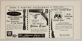 1967 Print Ad Dickson White Signature Riflescope &amp; Golden Eagle Shotguns... - £7.77 GBP