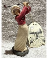  Vintage Marka Gallery Female Golfer Hand Painted 1997 History Of Golf  - £7.79 GBP