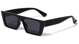 Dweebzilla Slim Square Wide Flat Top Classic Cat Eye Sunglasses (Glossy Black Fr - £8.44 GBP+