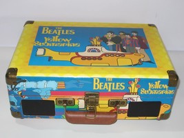 Custom Victrola Record Turntable Beatles Yellow Submarine Decoupage Vintage A... - £158.17 GBP