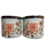 2X Bath &amp; Body Works Peach Bellini 3 Wick Scented Candle 14.5 oz Each - $49.95
