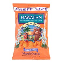 3 Pack Hawaiian Luau Bbq KETTLE-STYLE Potato Chips 16 Oz Each - £37.98 GBP