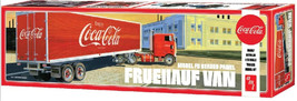 AMT FB Beaded Panel Fruehauf Van Trailer Coca Cola 1:25 Scale Model 19" Long NIB - $39.88
