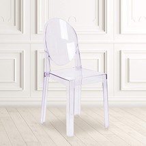 Flash Furniture 4 Pack Ghost Chair with Oval Back in Transparent Crystal - £309.76 GBP