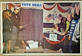 1972 Studio One Your Duty To Vote Voting Booth Satire Man On Toilet Post... - £14.93 GBP