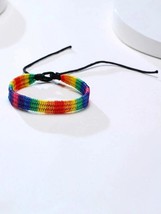 NEW Rainbow Color Block Friendship Bracelet LGBTQ+ Gay Pride - £5.49 GBP
