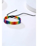 NEW Rainbow Color Block Friendship Bracelet LGBTQ+ Gay Pride - £5.45 GBP