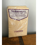 NOS Vintage Springs Percale No-Iron Pair Standard Pillowcases Buttercrea... - $274.31 MXN