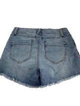 Harper Womens Short Shorts Size 27 Denim Embroidered Cut Offs Raw Hem Bo... - £14.87 GBP