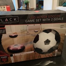 Black Series Led Hover Soccer Set Motorized Disc Floats Night Play @ Goa... - $21.29
