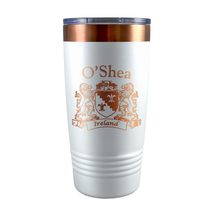 O&#39;Shea Irish Coat of Arms White Rose Travel Mug - £22.05 GBP