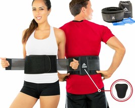 Lumbar Support Belt - Back Brace for Back Pain Relief, Bonus Resistance Band - £19.92 GBP