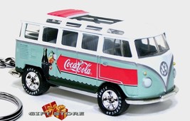 HTF KEY CHAIN VW VOLKSWAGEN VAN BUS COCA COLA COKE COMBI TYPE 2 MICRO-BU... - $39.98