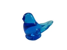 1993 Leo Ward Blue Bird of Happiness Glass Figurine Signed Paperweight Décor  - £15.73 GBP