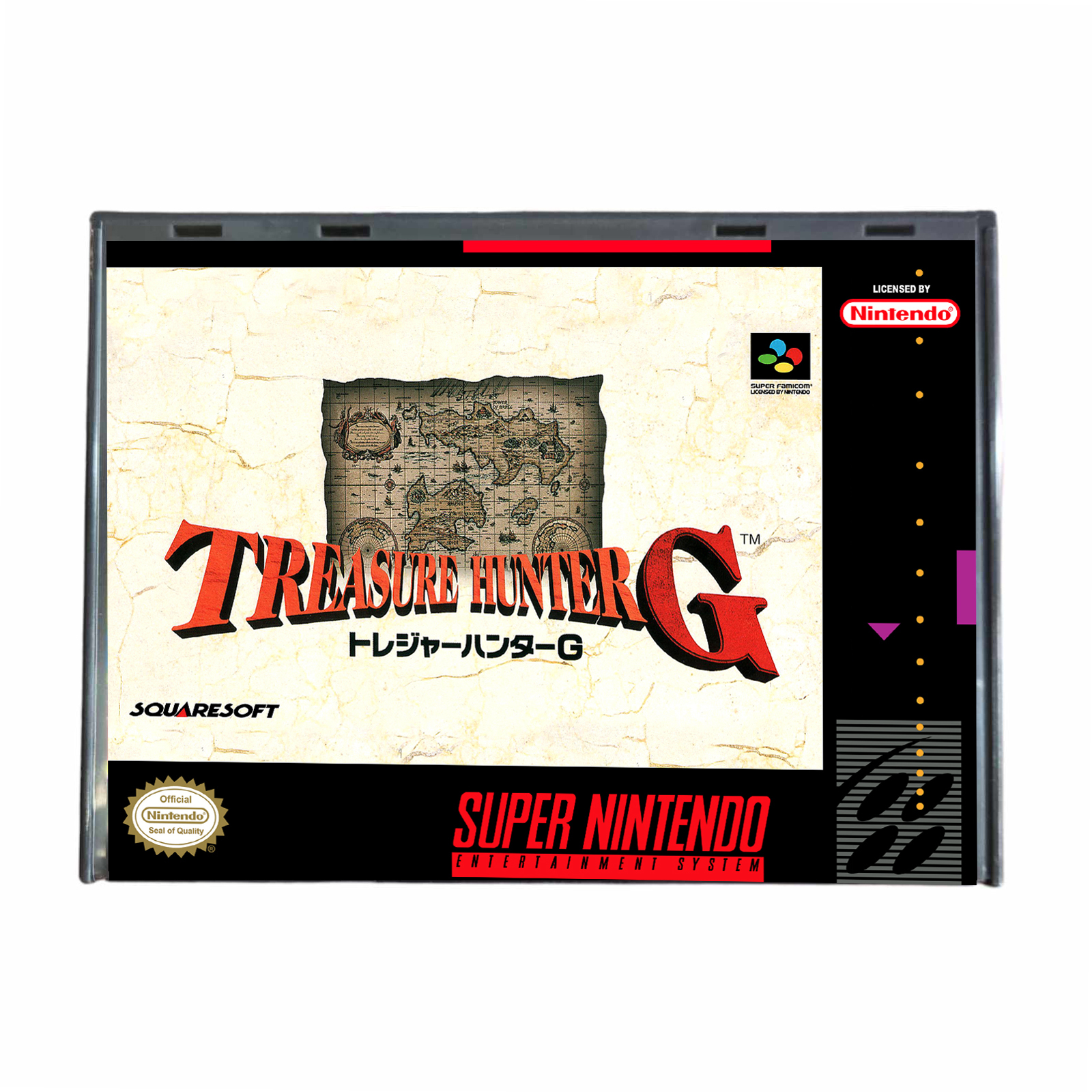 Treasure Hunter G JRPG Game / Case SNES Super Nintendo (English Translated)