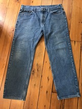 Carhartt Mens Traditional Fit Medium Wash Straight Denim Blue Jeans 40x3... - £31.49 GBP