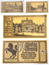 Germany Stuttgart Lot of 3 Banknotes 1922-1924 ot #2 - £5.56 GBP