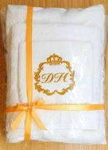 Monogram Initials Personalised Embroidered towels White Gift Christmas B... - £1.97 GBP+