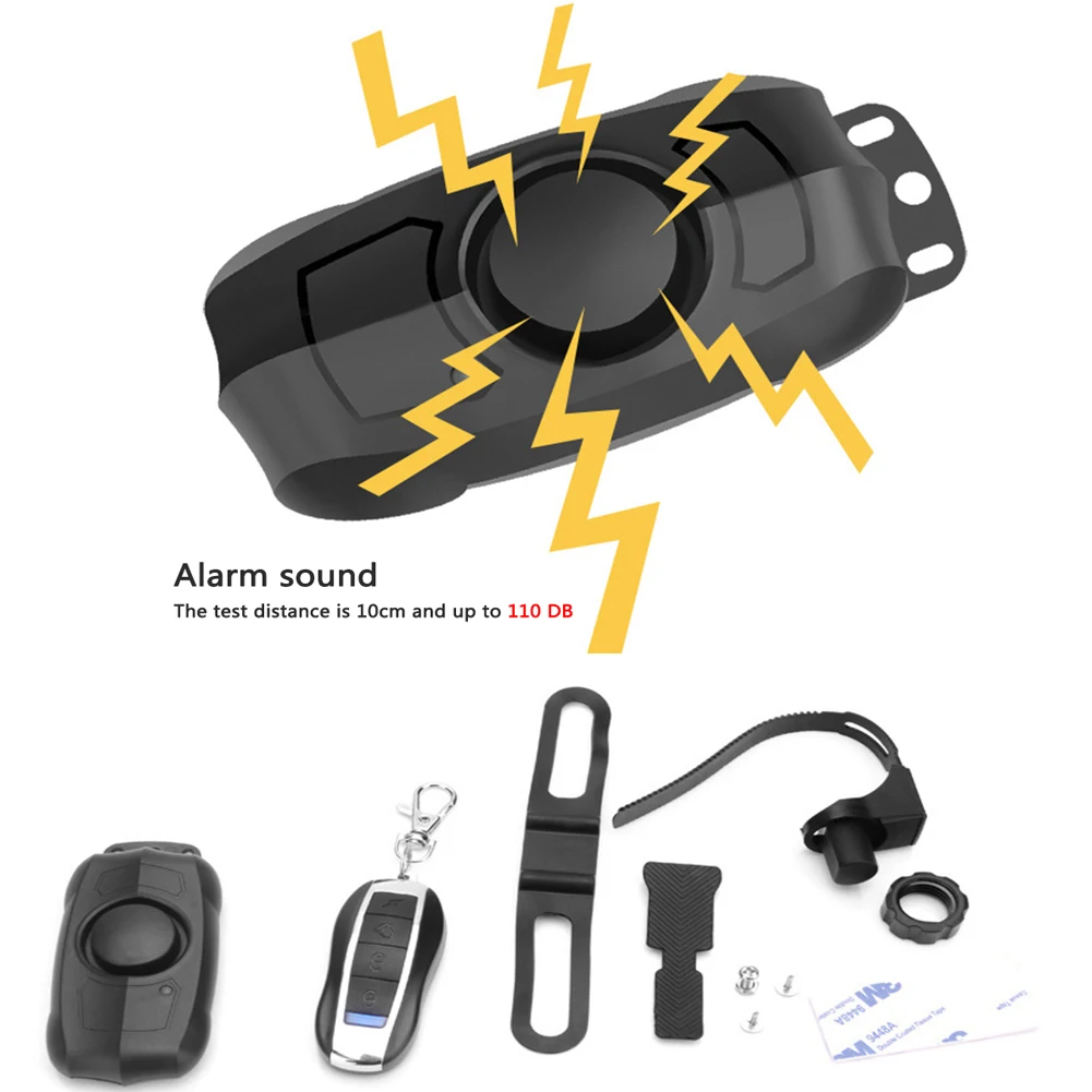 Wireless Bike Alarm USB Charging Motorcycle Security Sensors Anti-theft System R - £72.71 GBP