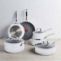 TFAL COOKWARE POTS AND PANS SET SETS NON STICK CERAMIC INDUCTION SAUTE 1... - $119.99